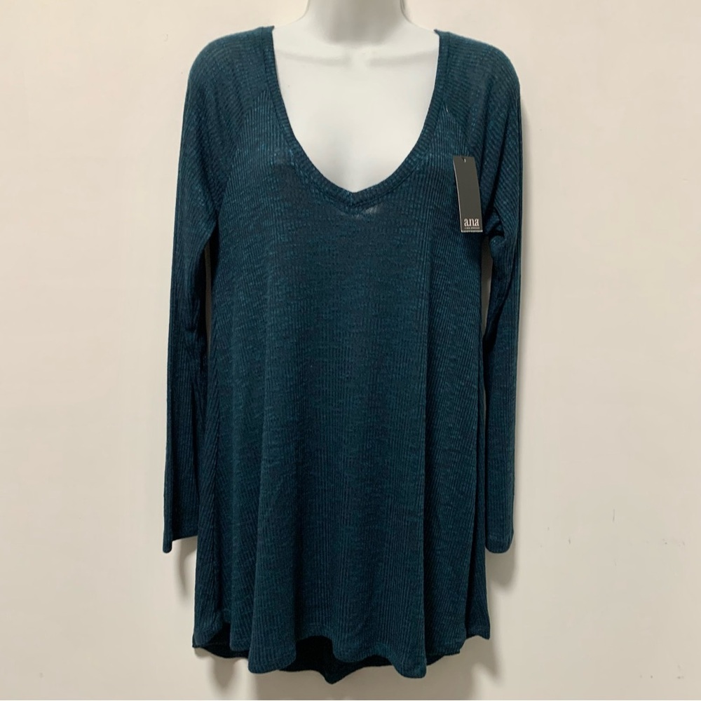 a.n.a Blue A New approach Long Sleeve Dark Teal Size M